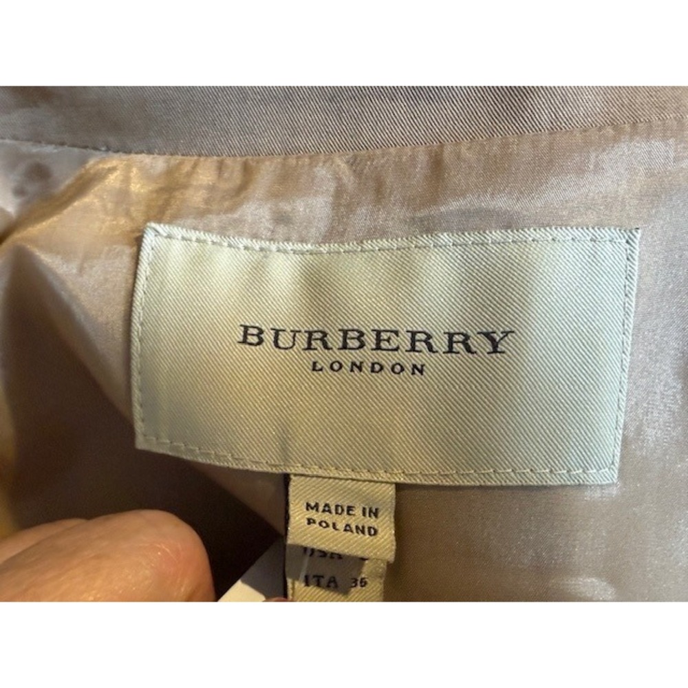 Authentic Burberry London Belted Safari Shirt Dress US Size 2 Khaki Midi‎ - Picture 2 of 16